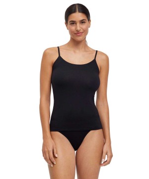 Bras & Tops Falke Top Round-neck Daily Climate Control Damske Čierne | KIPQ-86592