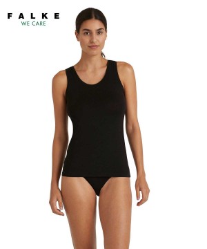 Bras & Tops Falke Top Round-neck Daily ClimaWool Damske Čierne | QYRL-94250