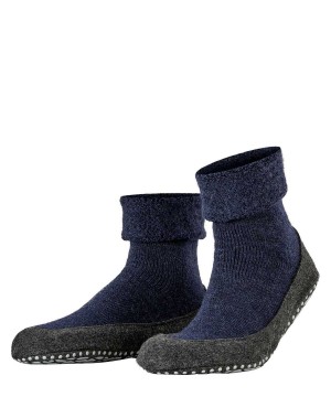 House Socks & Slippers Falke Cosyshoe Slippers Panske Modre | GNKA-61043