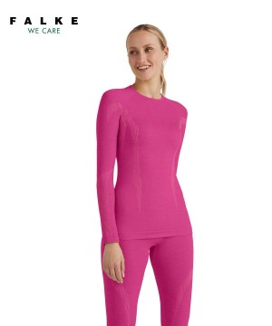 Košeľa S Dlhým Rukávom Falke Long sleeve shirt Wool-Tech Damske Nachový | ERSH-80195