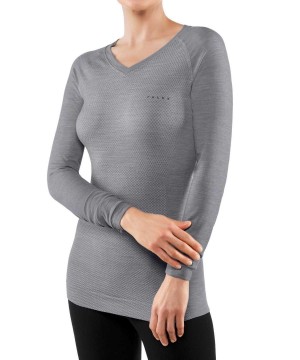 Košeľa S Dlhým Rukávom Falke Long sleeve shirt Wool-Tech Light Damske Siva | PZSA-63974