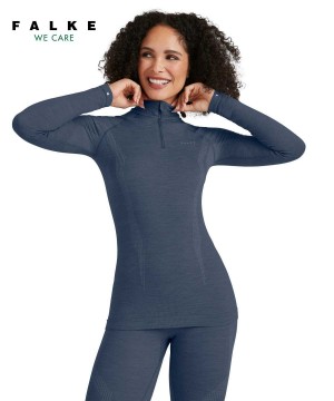Košeľa S Dlhým Rukávom Falke Long sleeve shirt Wool-Tech Damske Modre | VQJM-42175