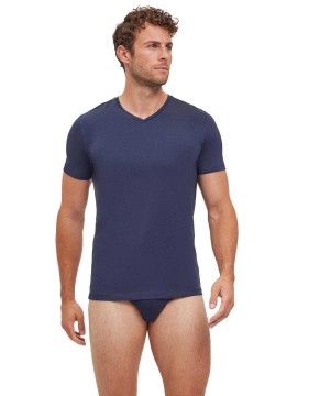 Košeľa S Krátkymi Rukávmi Falke 2-Pack T-Shirt V-neck Daily Comfort Panske Siva | KJAQ-54380