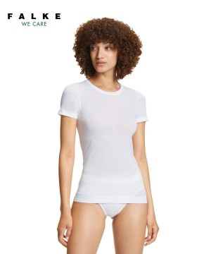 Košeľa S Krátkymi Rukávmi Falke T-Shirt Ultralight Cool Damske Biele | WQVE-87140