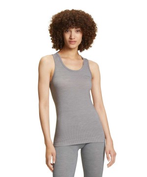 Košeľa S Krátkymi Rukávmi Falke Tanktop Wool-Tech Light Damske Siva | UGJI-46289