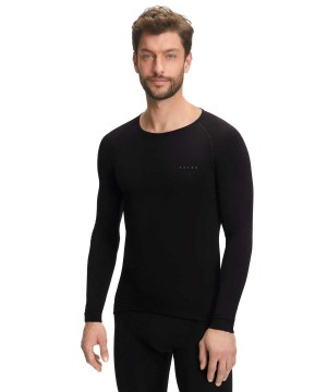 Long Sleeve T-Shirts Falke Long sleeve shirt Warm Panske Čierne | JUEZ-56087