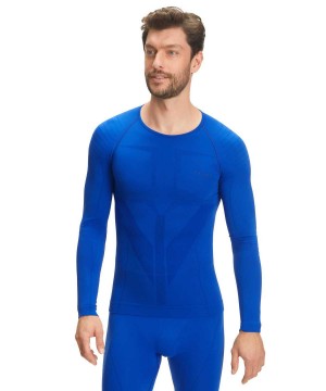 Long Sleeve T-Shirts Falke Long sleeve shirt Warm Panske Modre | GABM-23045