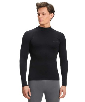Long Sleeve T-Shirts Falke Long sleeve shirt Warm Panske Čierne | RSGJ-90482