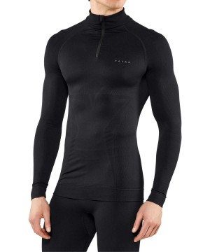 Long Sleeve T-Shirts Falke Long sleeve shirt Maximum Warm Panske Čierne | ZNRF-41582