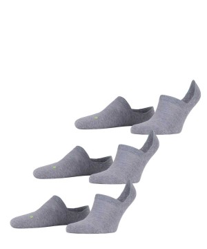 No Show Socks Falke Cool Kick 3-Pack Invisibles Damske Siva | GZMF-95341