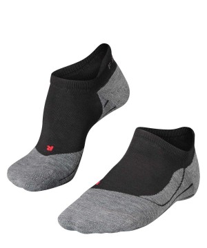 No Show Socks Falke RU4 Endurance Invisible Running Invisibles Panske Čierne | ODXU-85301