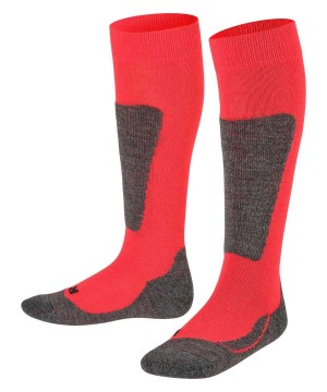 Ponozky Falke Active Ski Knee-high Socks Detske Červené | SJNX-43106