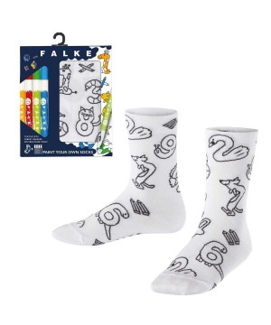 Ponozky Falke Animal Number Paint Set Socks Detske Biele | APDN-72035