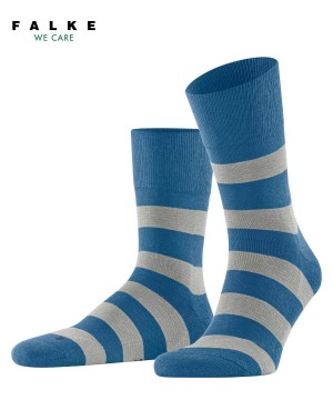 Ponozky Falke Block Stripe Socks Panske Modre | XOZG-98216