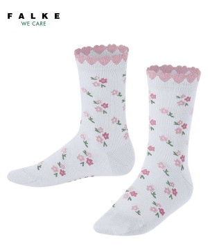 Ponozky Falke Ditsy Flowers Socks Detske Biele | HZGW-15049