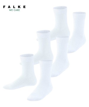 Ponozky Falke Family 3-Pack Socks Detske Biele | EBOW-36720
