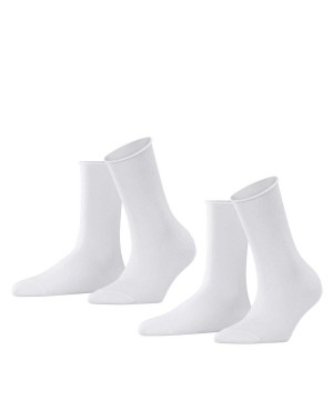 Ponozky Falke Happy 2-Pack Socks Damske Biele | MKIJ-90324