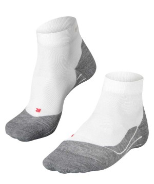 Ponozky Falke RU4 Endurance Short Running Short sock Panske Biele | SWAU-97483