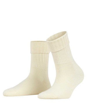 Ponozky Falke Striggings Rib Boot socks Damske Biele | HVYF-79406