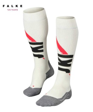 Sports Socks Falke SK4 125 Years Skiing Knee-high Socks Damske Biele | YCMW-67190