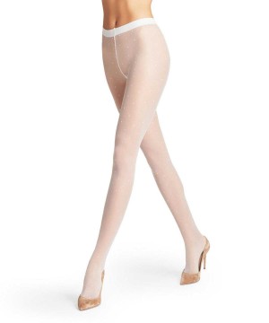 Tights Falke Dot 15 DEN Tights Damske Biele | TQYC-86510