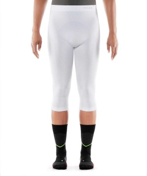 Tights Falke Impulse Ski 3/4 Tights Health Panske Biele | VILT-79168