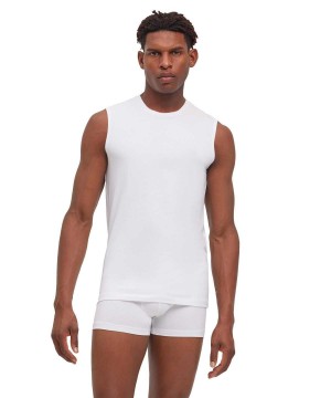 Vesta Falke 2-Pack Top Round-neck Daily Comfort Panske Biele | HWPA-41289